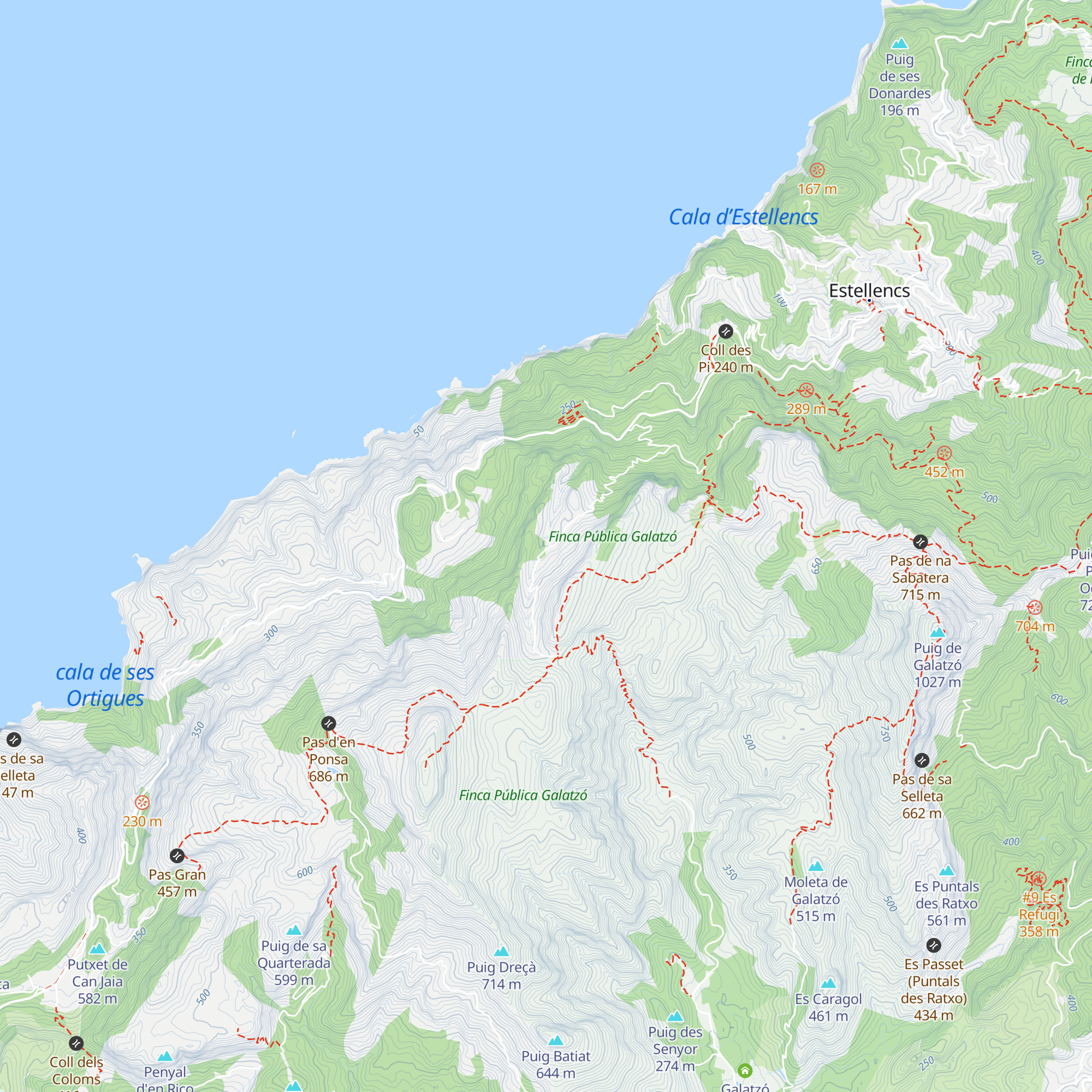 Refugi de sa Coma d'en Vidal map