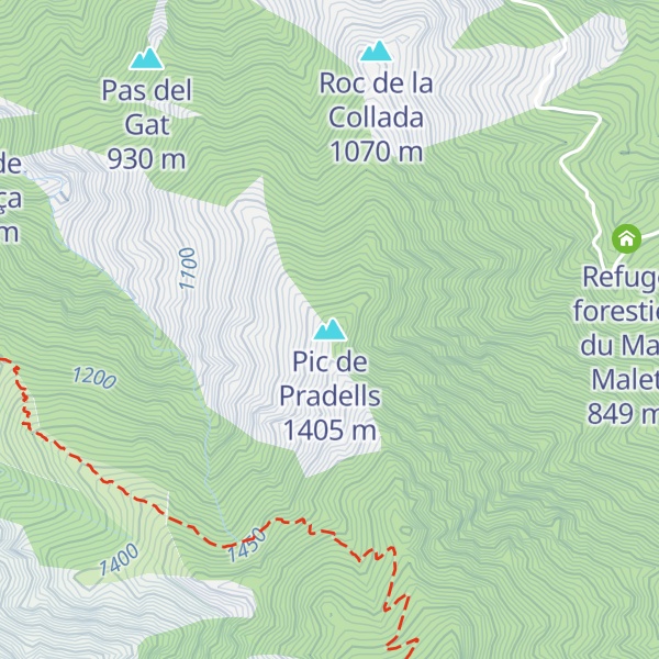 Map of Pic de Pradells