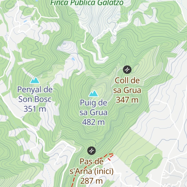 Map of Puig de sa Grua