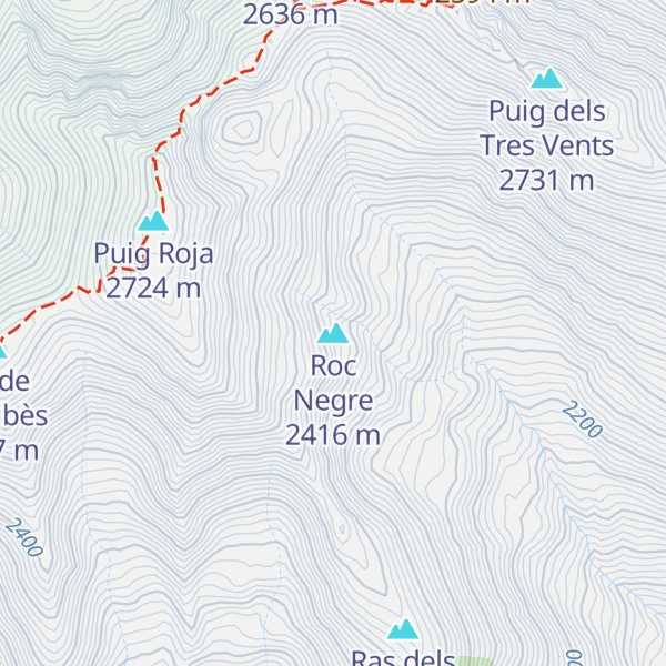 Map of Roc Negre