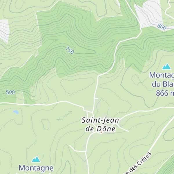 Map of Montagne de Volpilhac