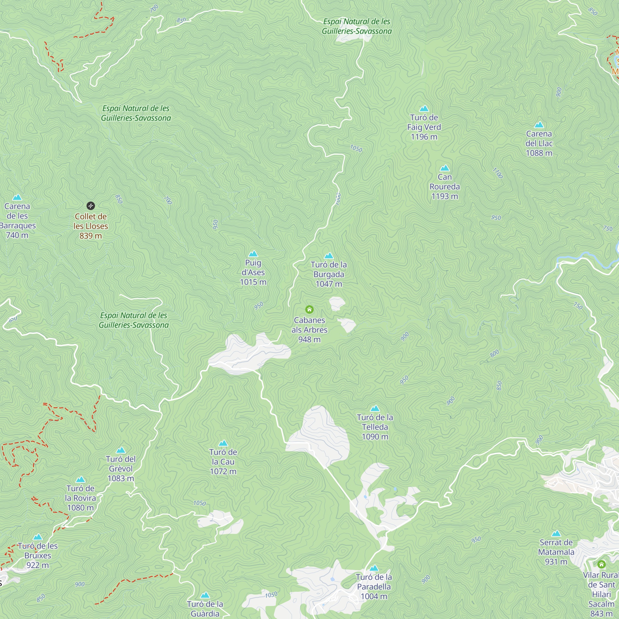 Cabanes als Arbres map