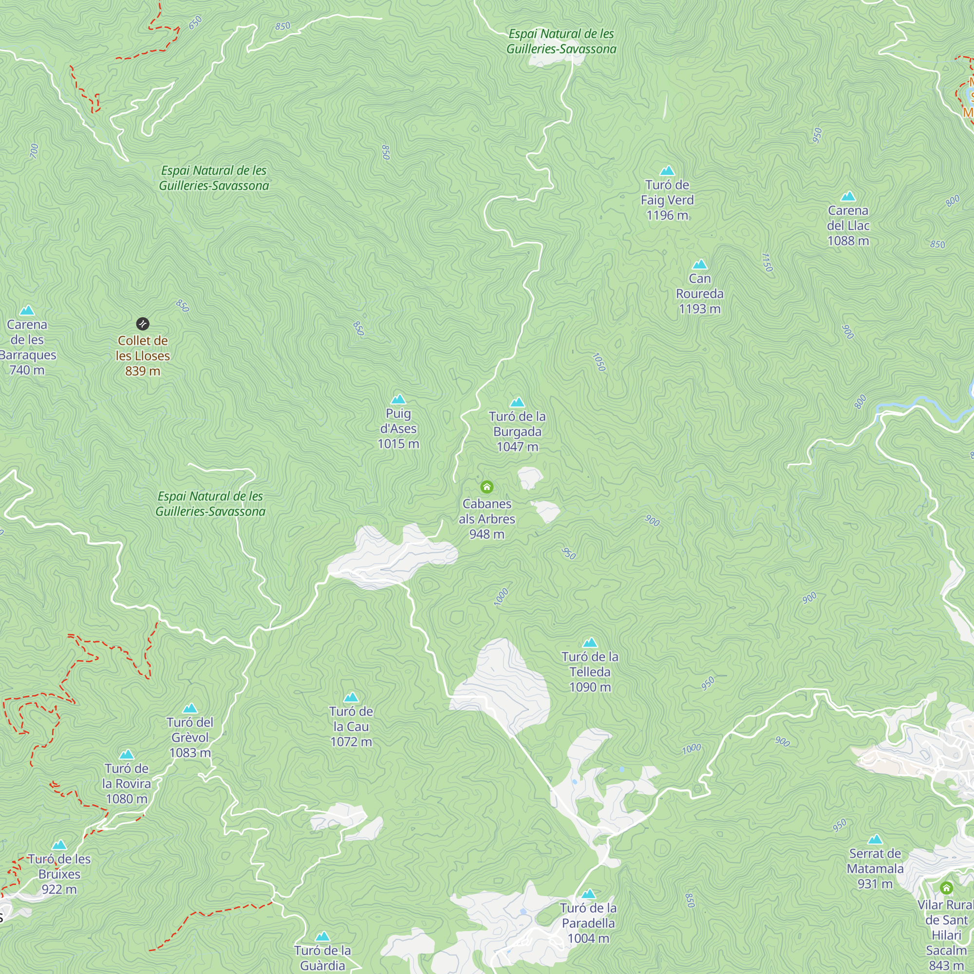 Cabanes als Arbres map