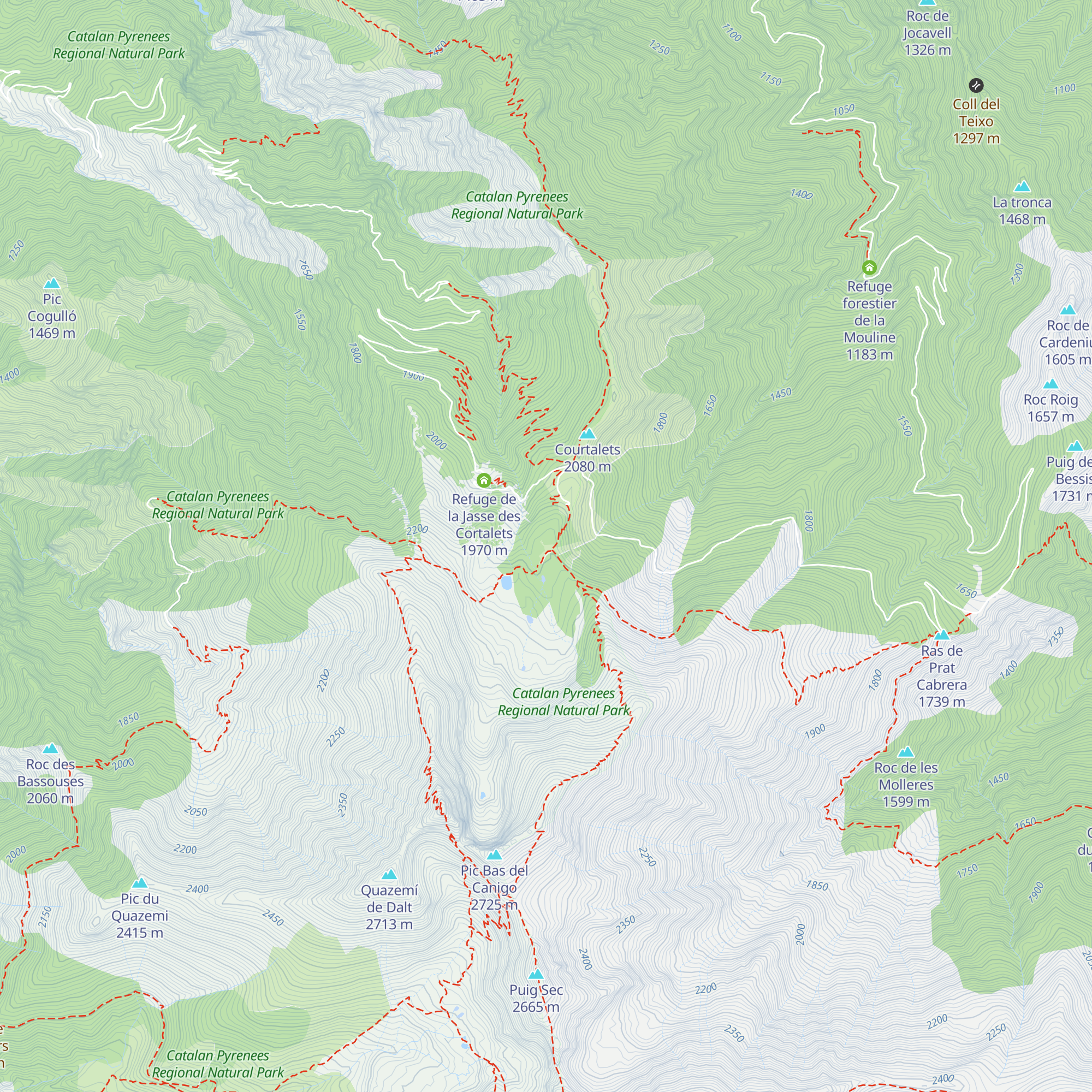 Refuge Jean Coderch map
