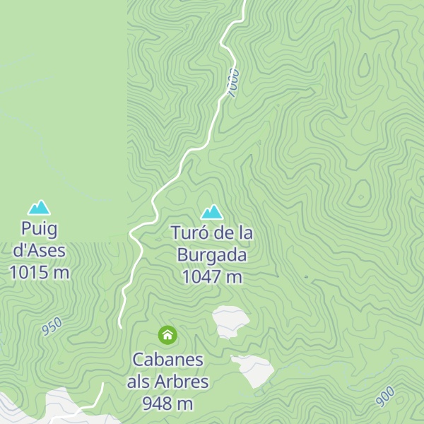 Map of Turó de la Burgada