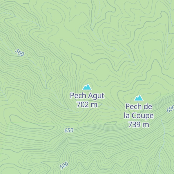 Map of Pech Agut