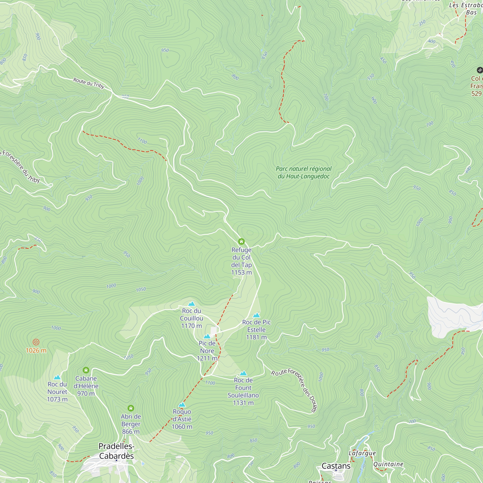 Refuge du Col del Tap map