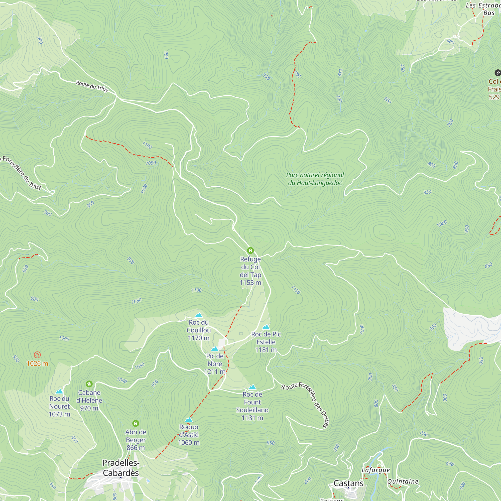 Refuge du Col del Tap map