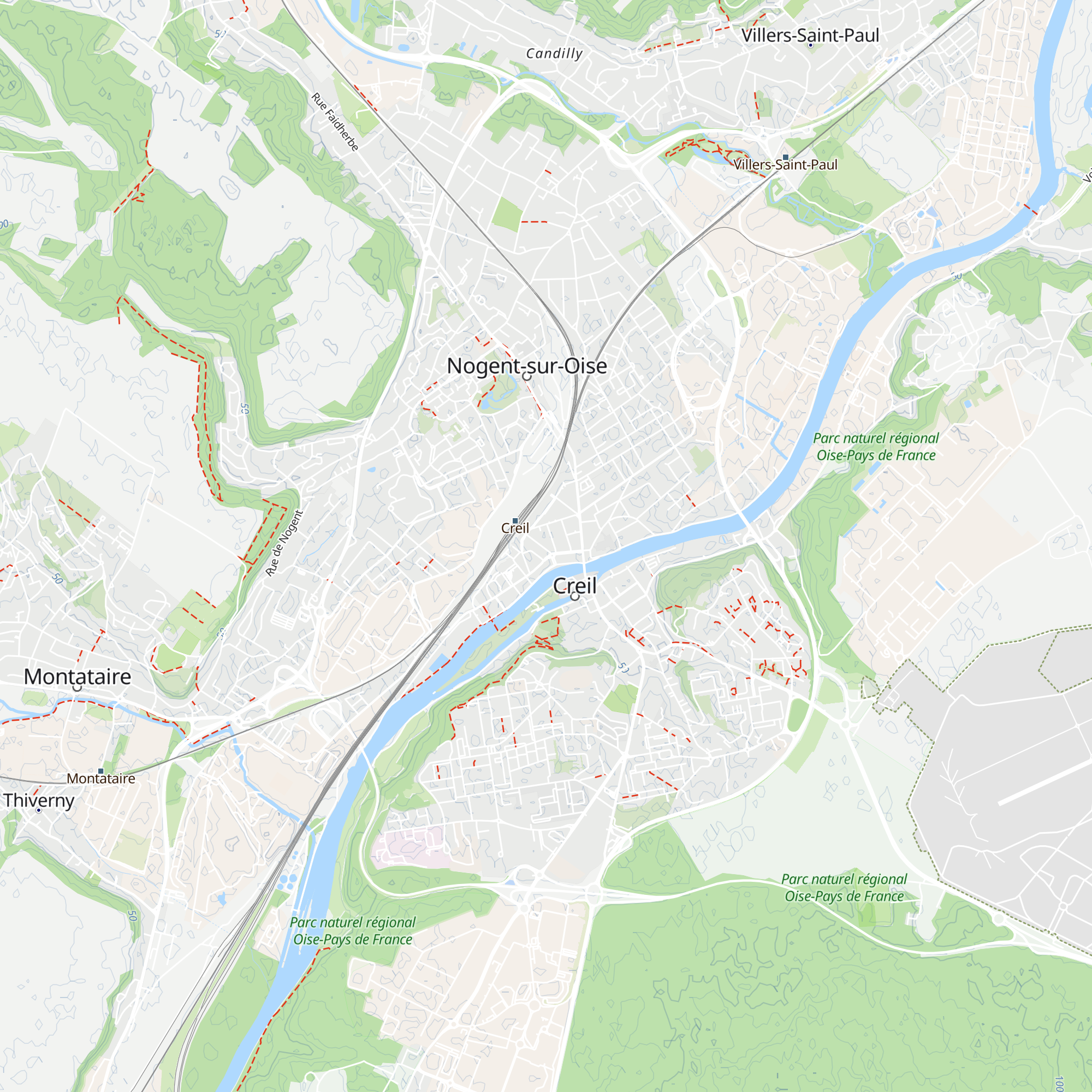 Creil Sud Oise Tourisme map