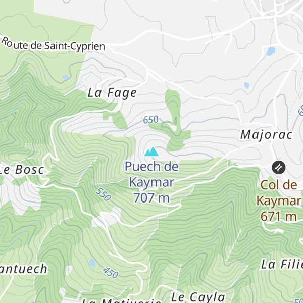 Map of Puech de Kaymar