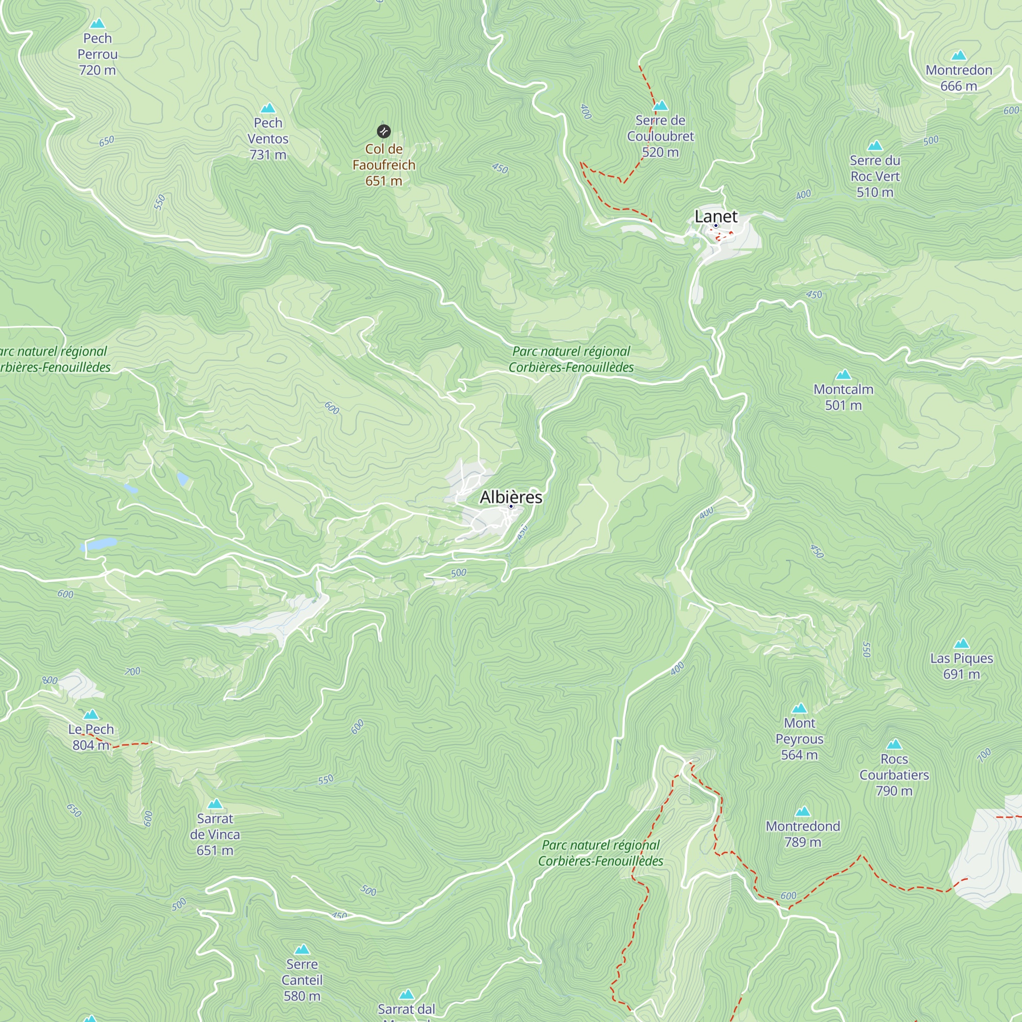 Gîte Albières map