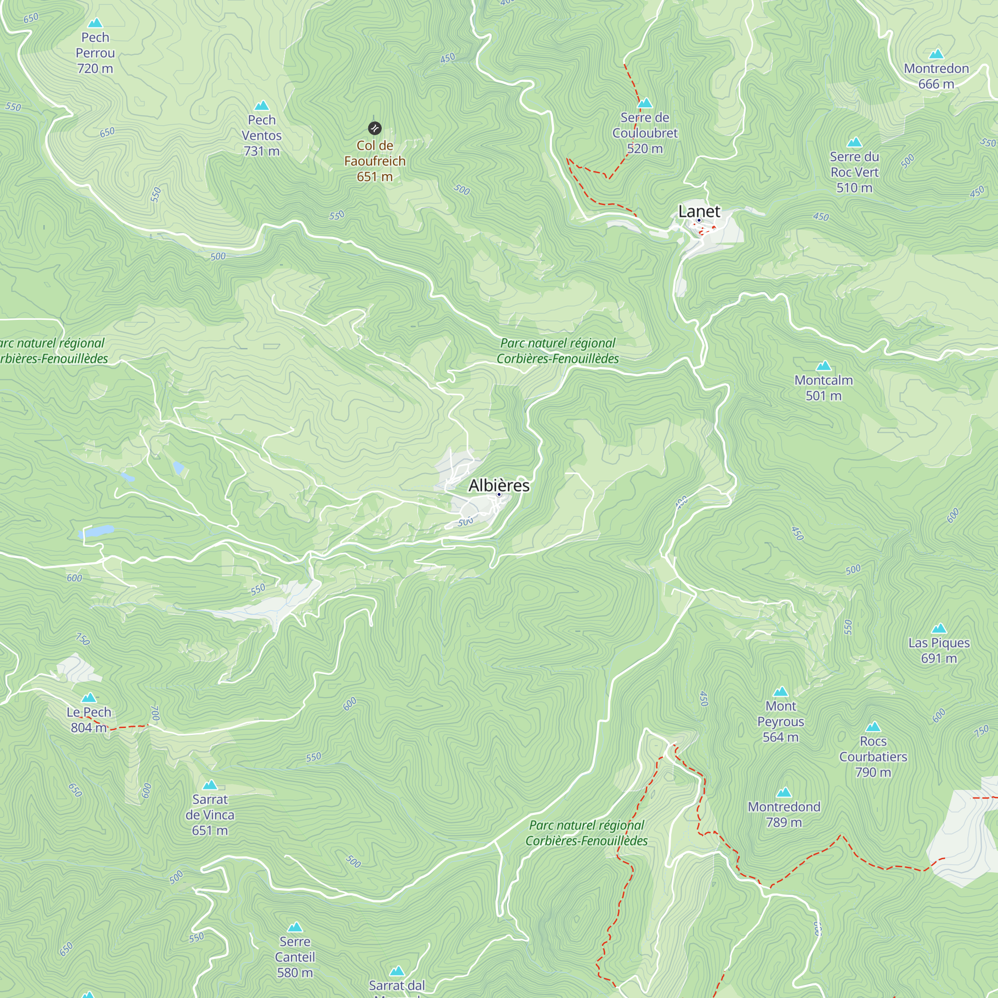 Gîte Albières map