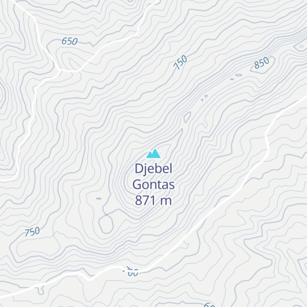 Map of Djebel Gontas