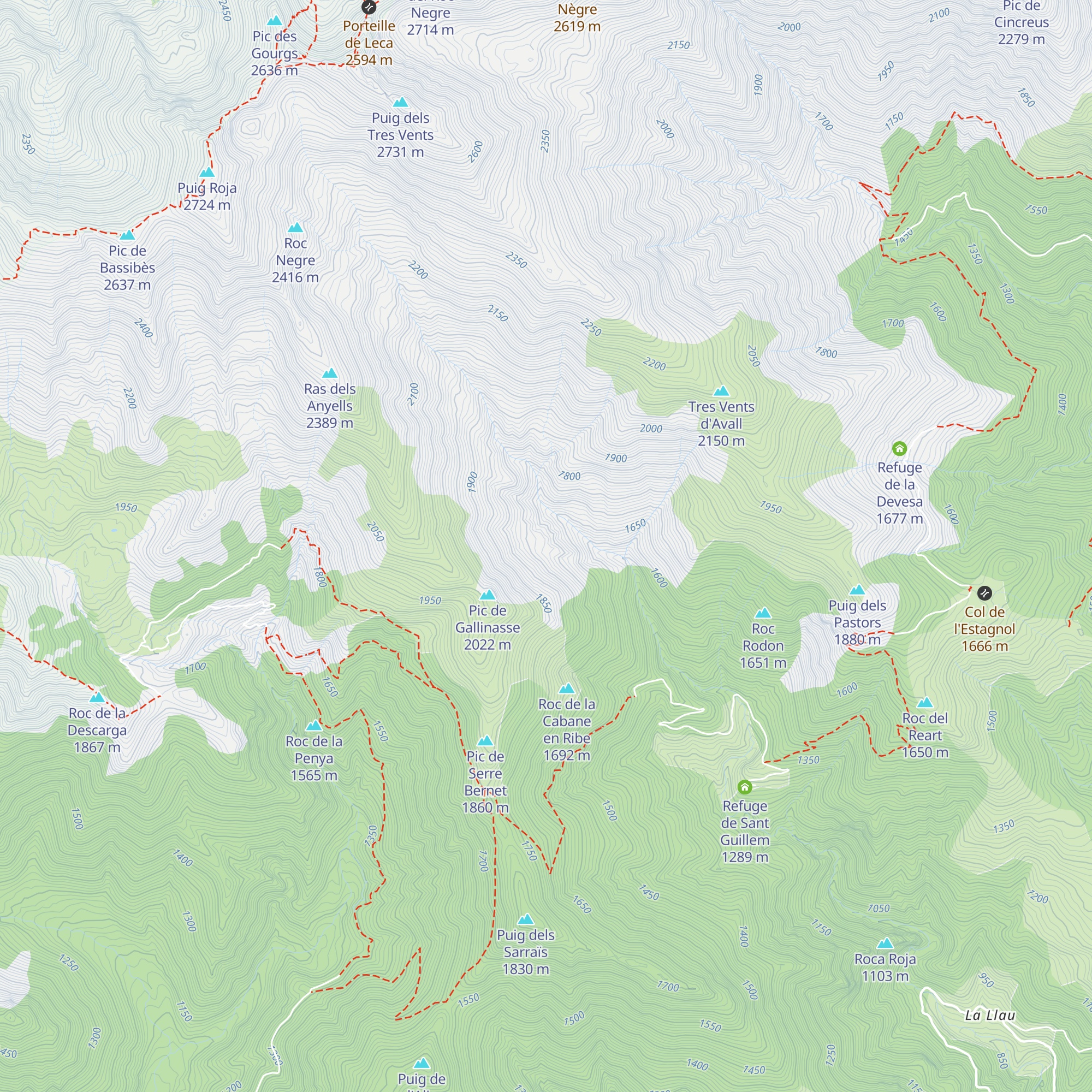 Cabane de La Jasse des Froncasses map