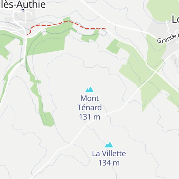 Map of Mont Ténard