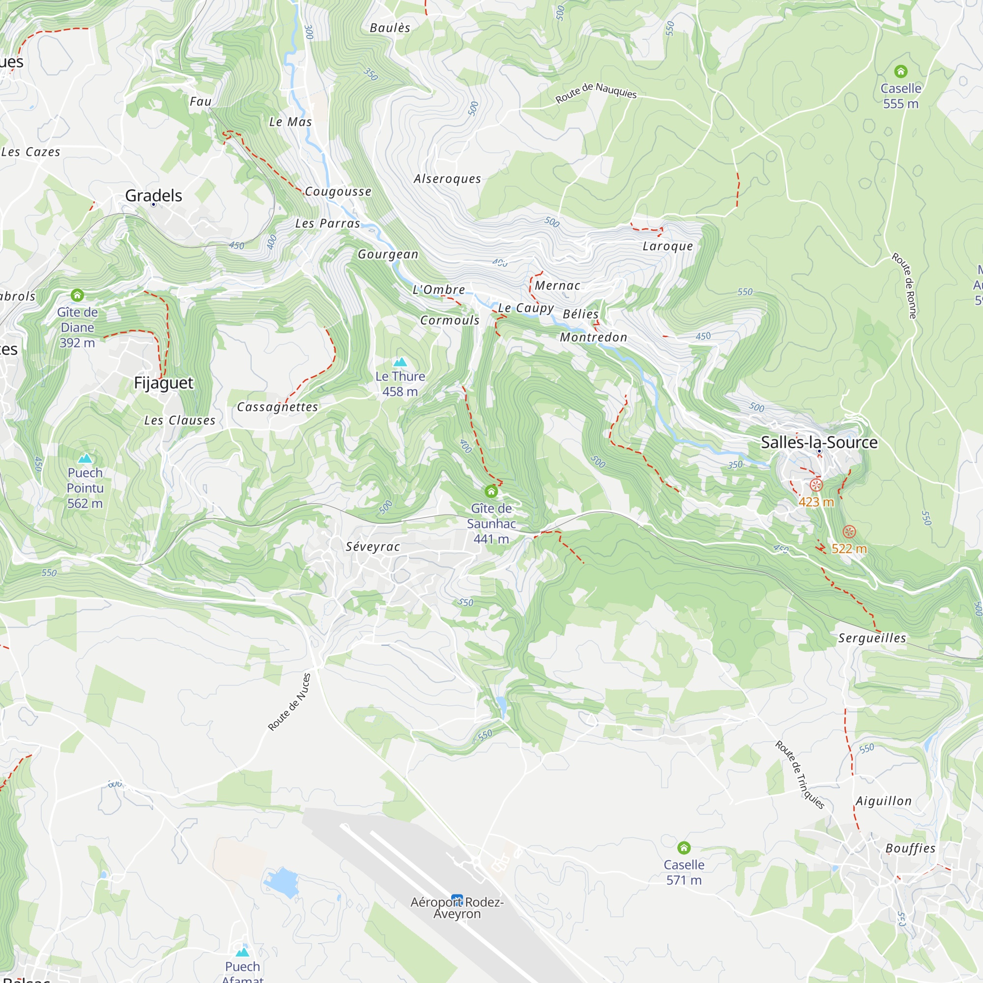 Gîte de Saunhac map