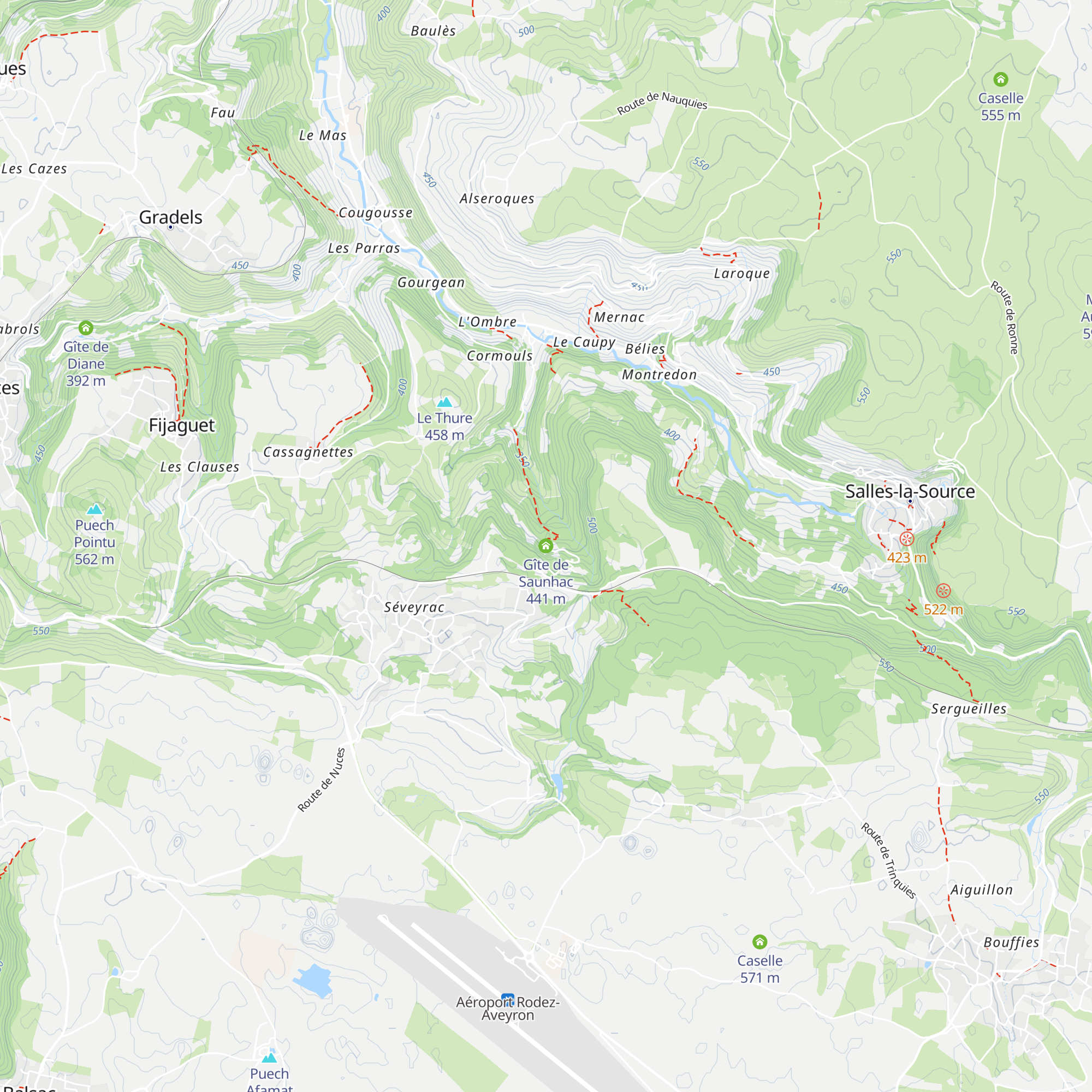 Gîte de Saunhac map