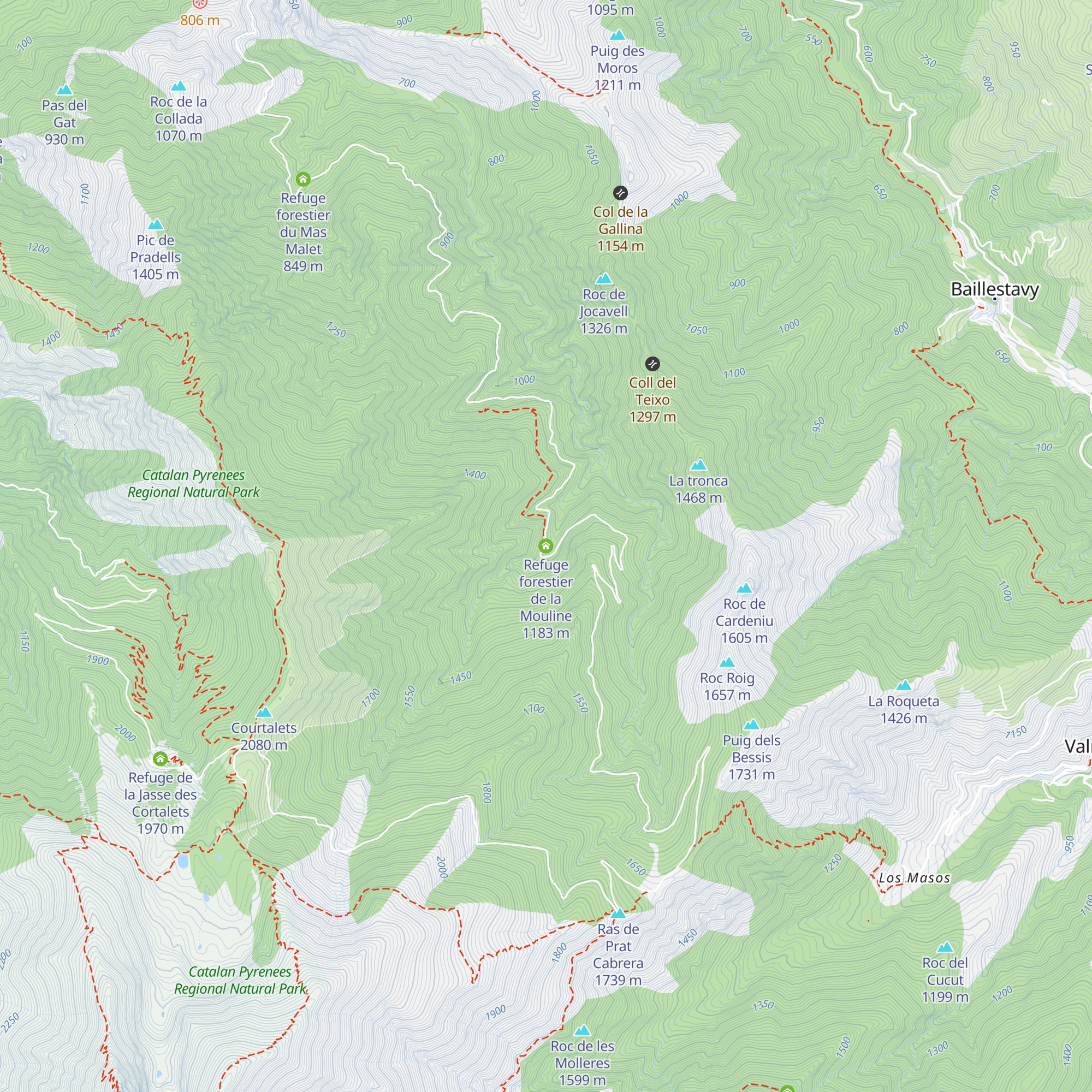 Refuge forestier de la Mouline map