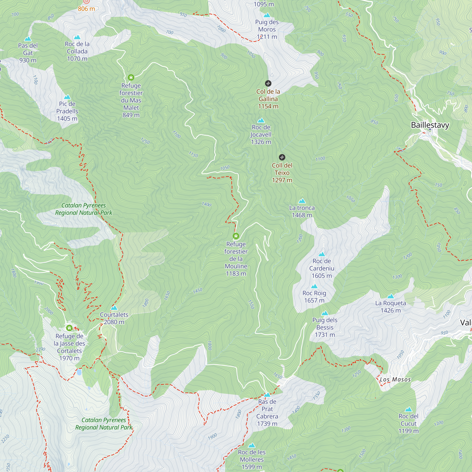 Refuge forestier de la Mouline map
