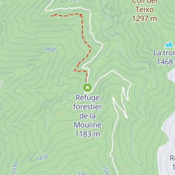 Map of Refuge forestier de la Mouline