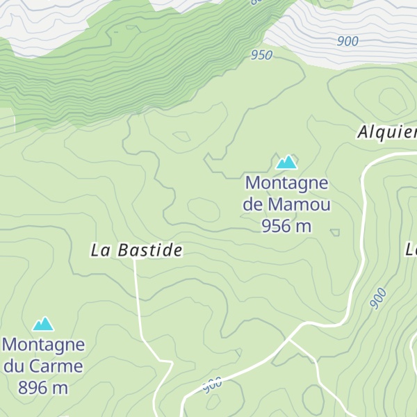 Map of Montagne de la Bastide