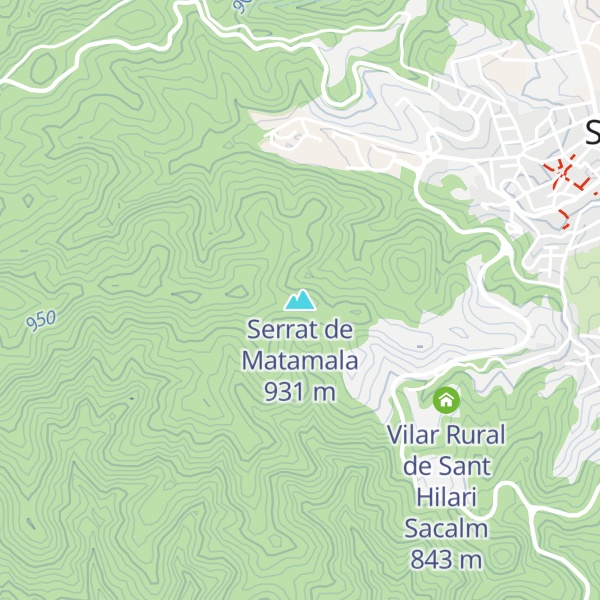 Map of Serrat de Matamala