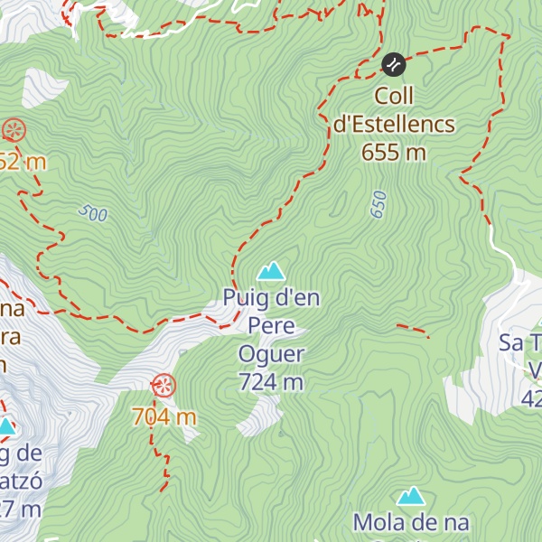 Map of Puig d'en Pere Oguer