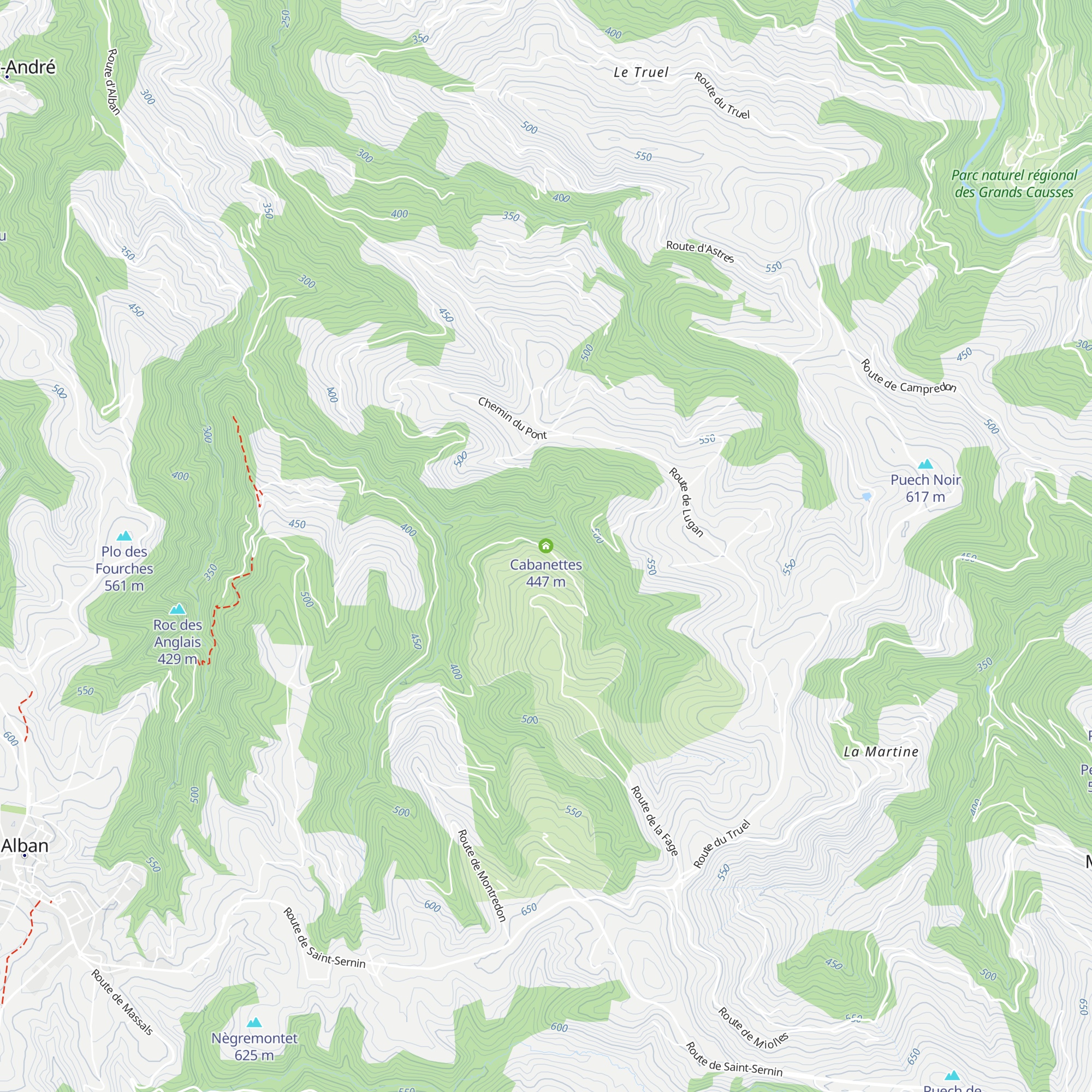 Cabanettes map