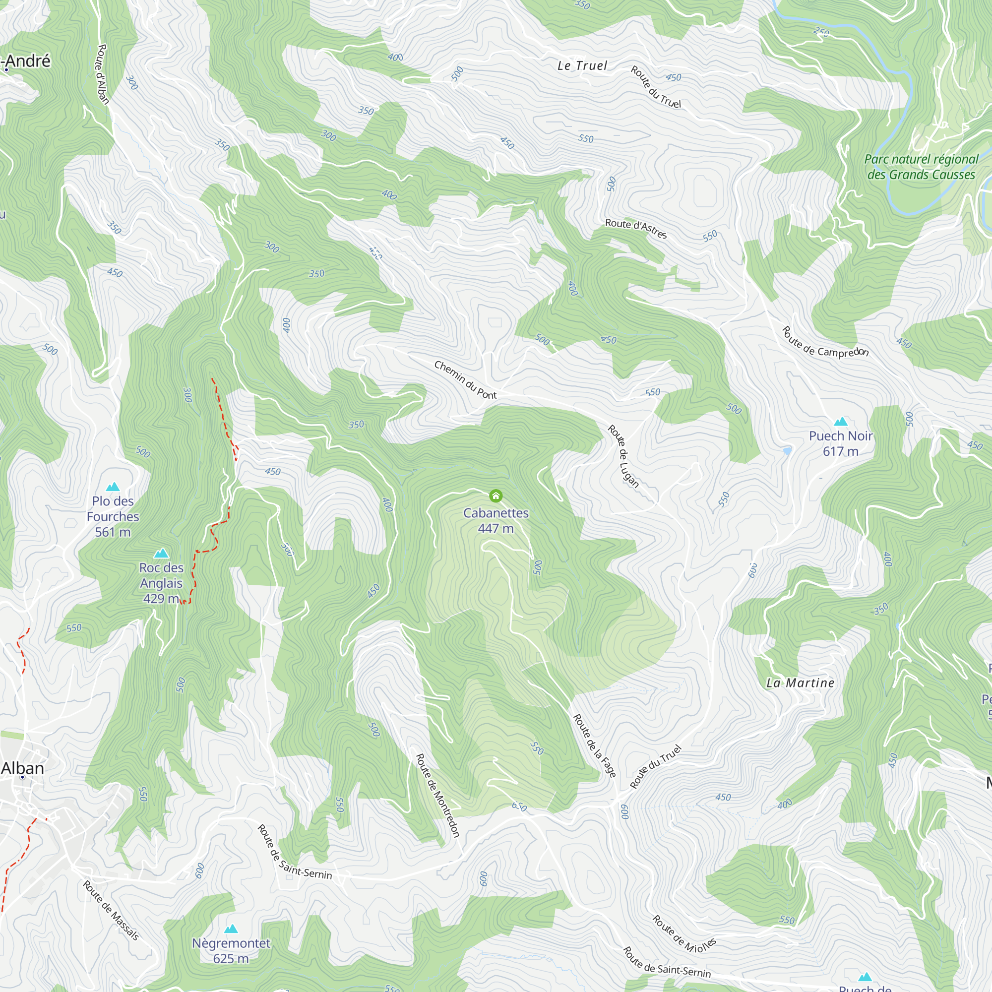 Cabanettes map