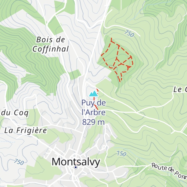 Map of Puy de l'Arbre