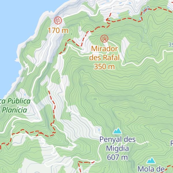 Map of Penyal de Vela