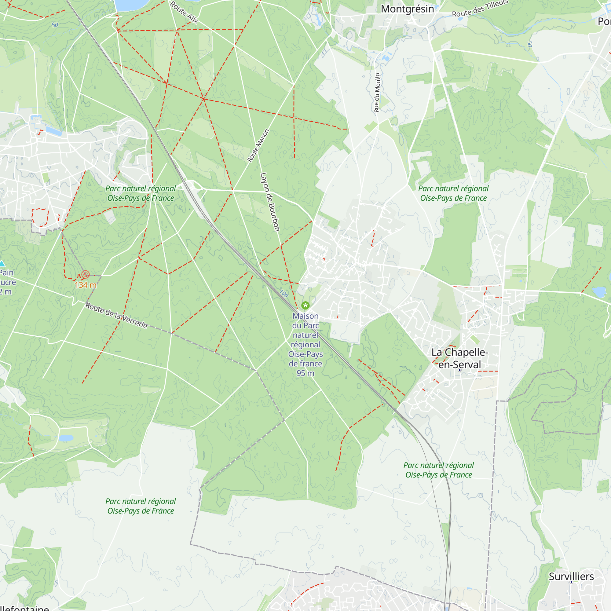 Maison du Parc naturel régional Oise-Pays de france map