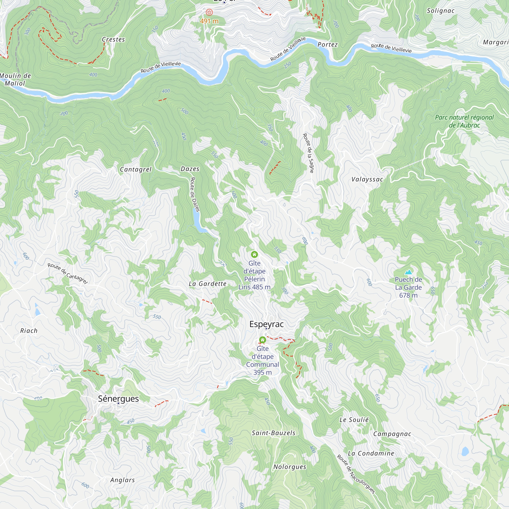 Gîte d'étape Pélerin Liris map
