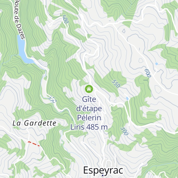 Map of Gîte d'étape Pélerin Liris