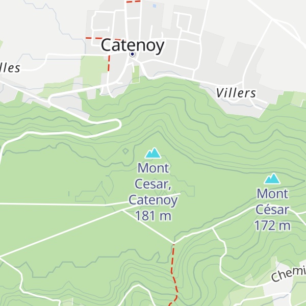 Map of Mont Cesar, Catenoy