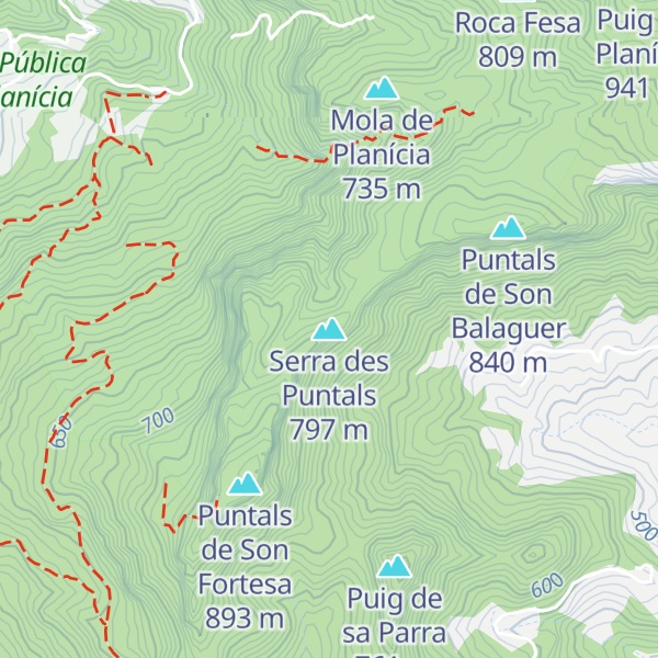 Map of Serra des Puntals