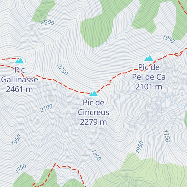 Map of Pic de Cincreus