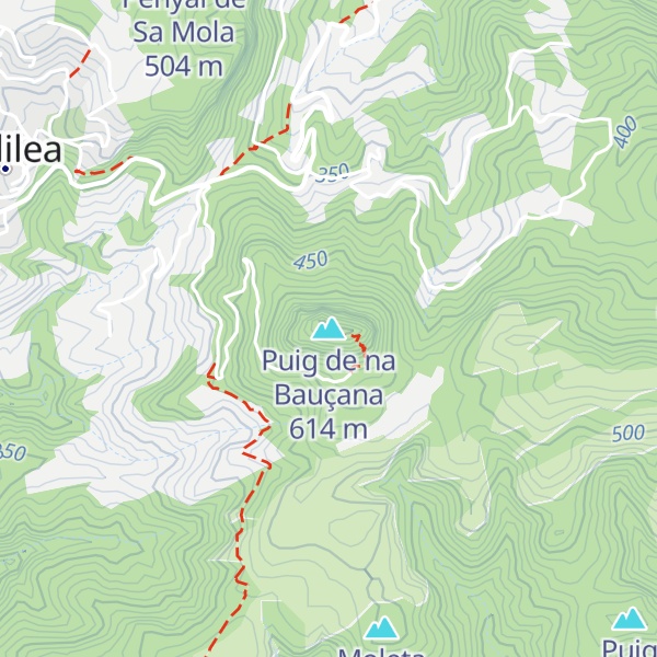 Map of Puig de na Bauçana