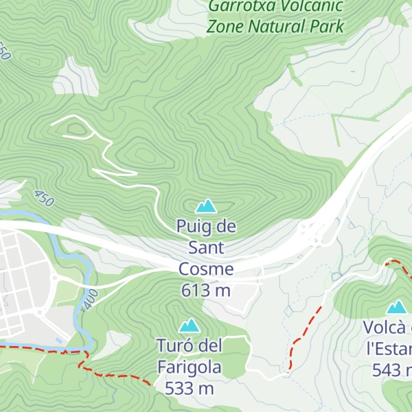 Map of Puig de Sant Cosme