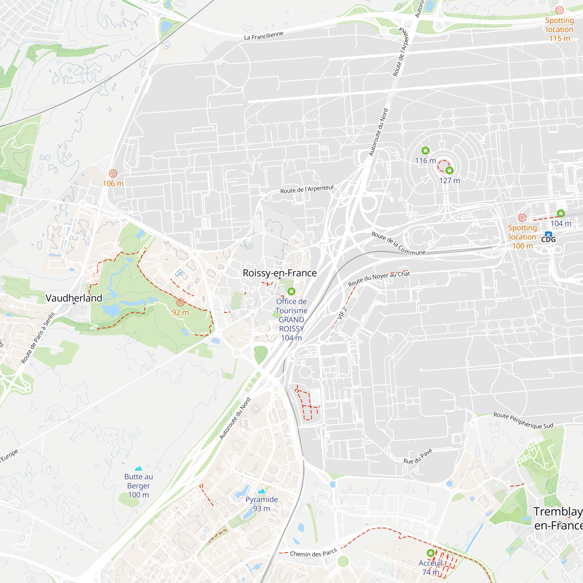 Office de Tourisme GRAND ROISSY map