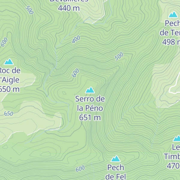 Map of Serro de la Péno