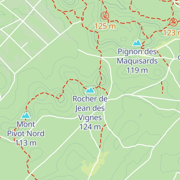 Map of Rocher de Jean des Vignes