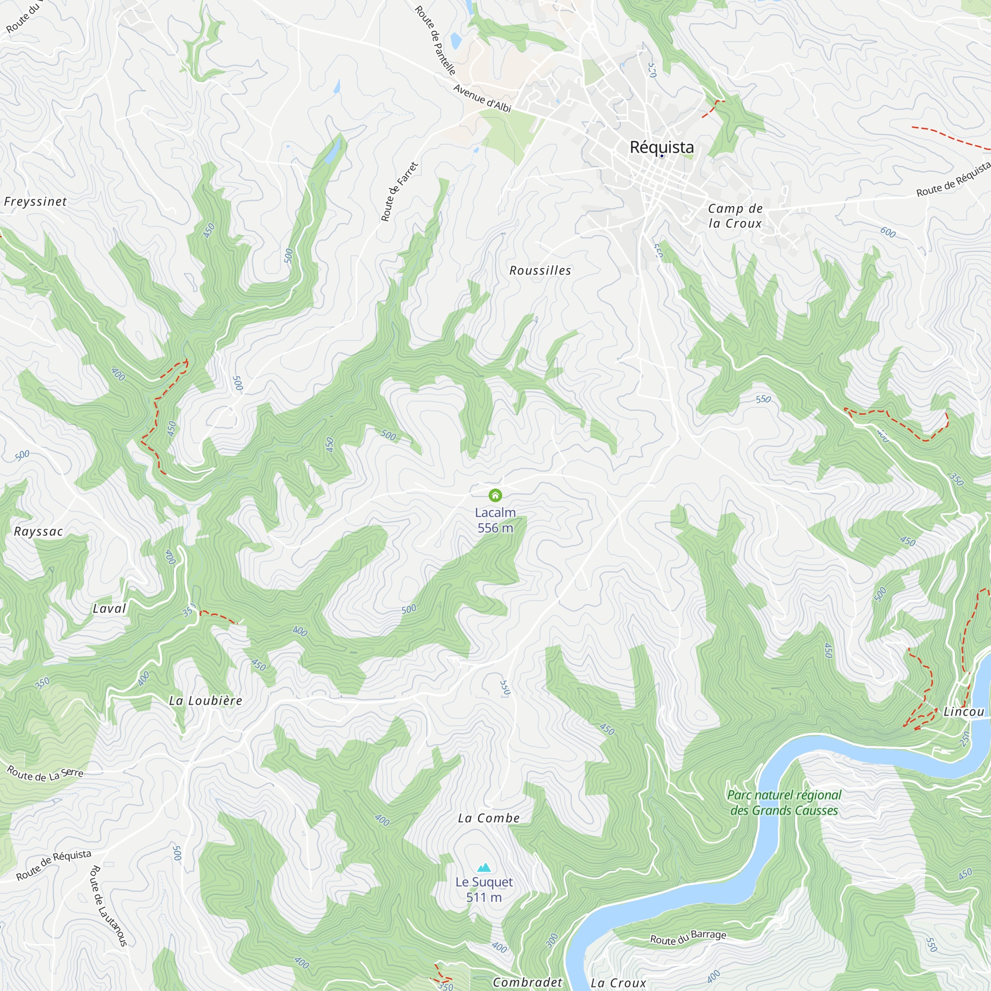 Lacalm map