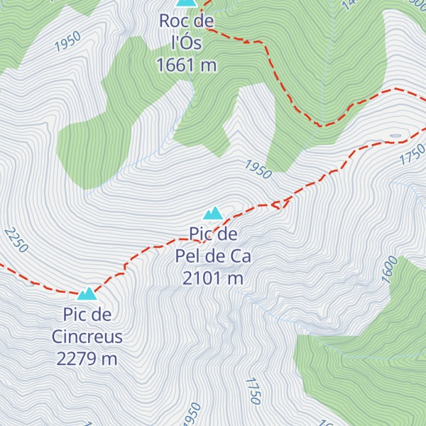 Map of Pic de Pel de Ca