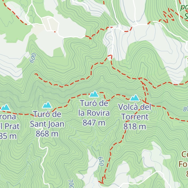 Map of Turó de la Rovira