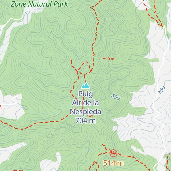 Map of Puig Alt de la Nespleda