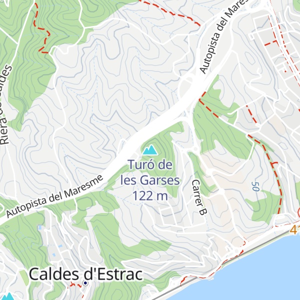 Map of Turó de les Garses
