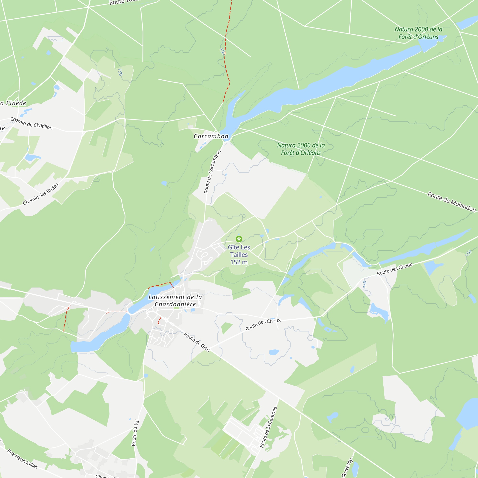 Gîte Les Tailles map