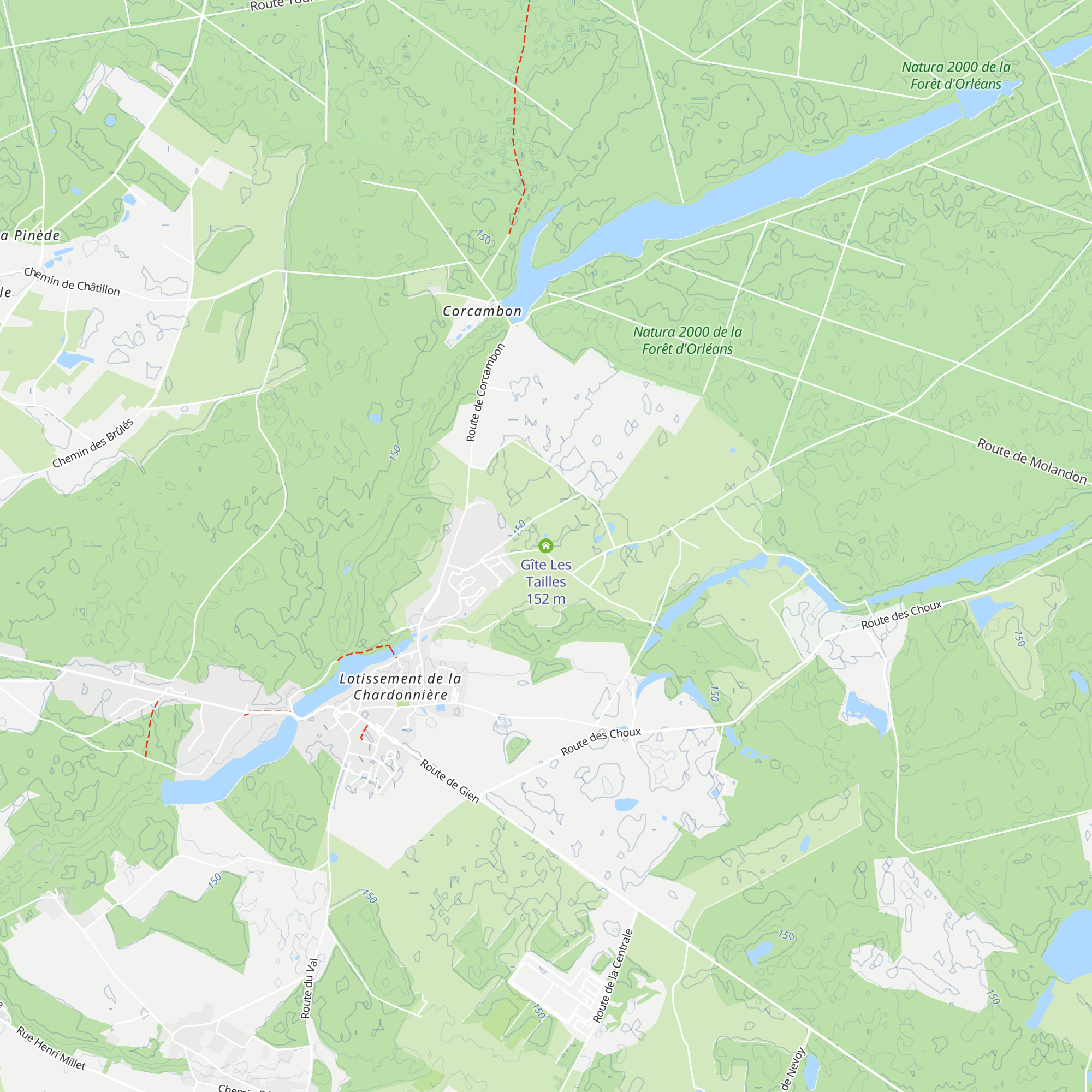 Gîte Les Tailles map