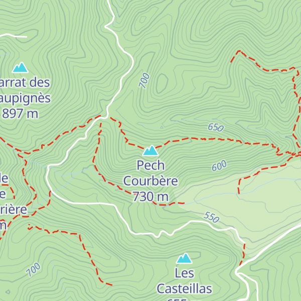 Map of Pech Courbère